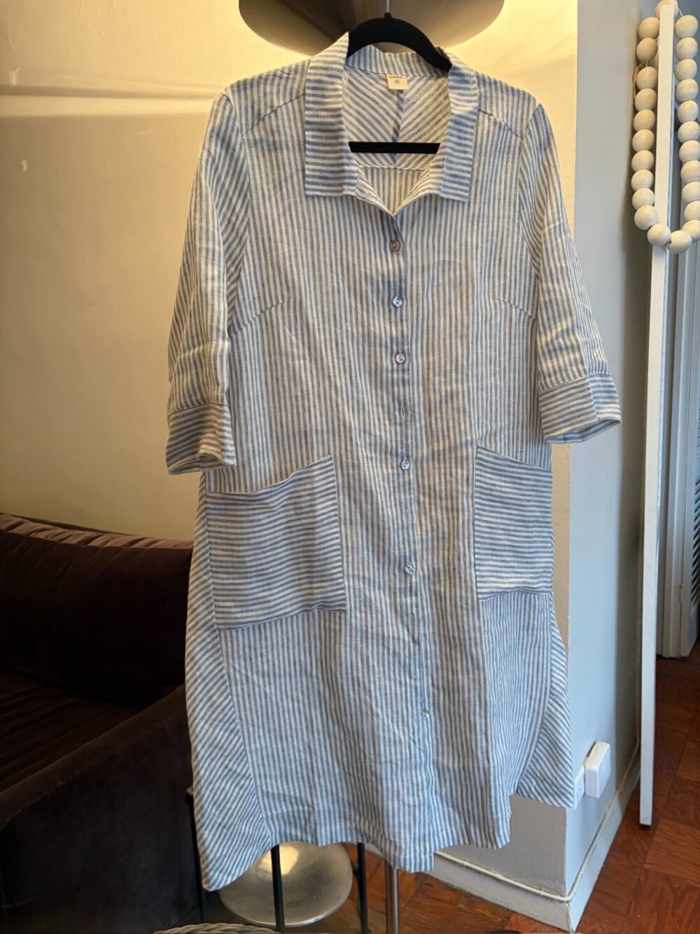 Lintico button down linen coat/dress/duster